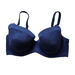 Victoria's Secret Body By Victoria Bra Womens 34DDD Blue Lined Demi T-Shirt